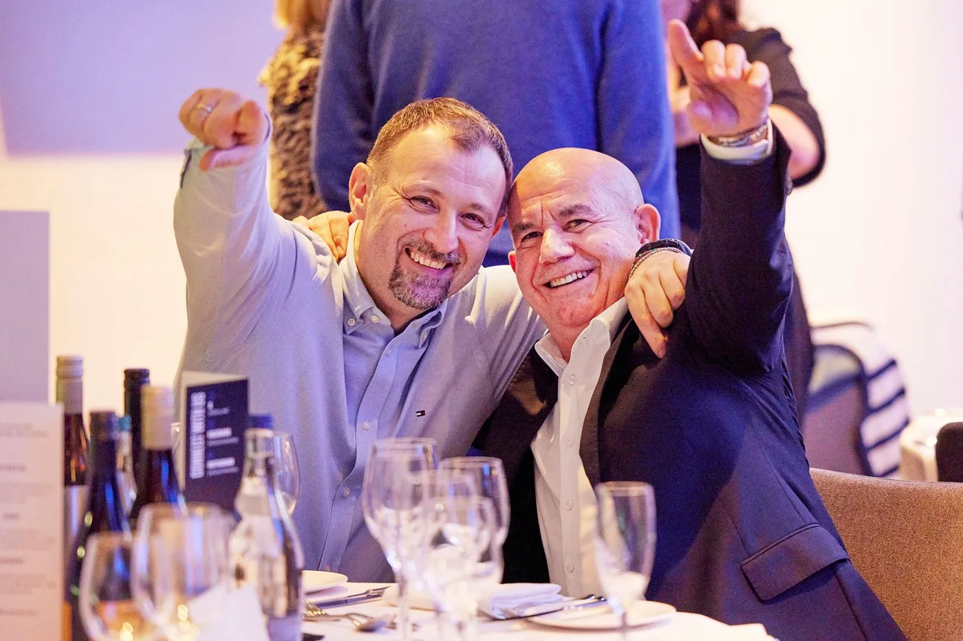 Guests celebrating at the Nomad Foods conference dinner