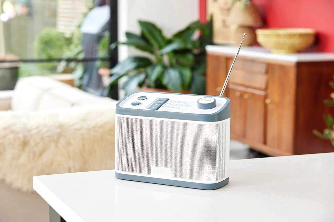 Relish simple-to-use radio product on a table